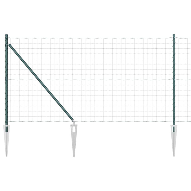 Clôture Vidaxxl avec poteau vert 1 x 10 m en acier