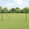 Clôture Vidaxl avec poteau gris 1 x 10 m acier et PVC