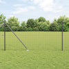 Clôture Vidaxl avec poteau gris 1,4 x 10 m acier et PVC