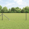 Clôture Vidaxl avec poteau gris 0,4 x 10 m acier et PVC