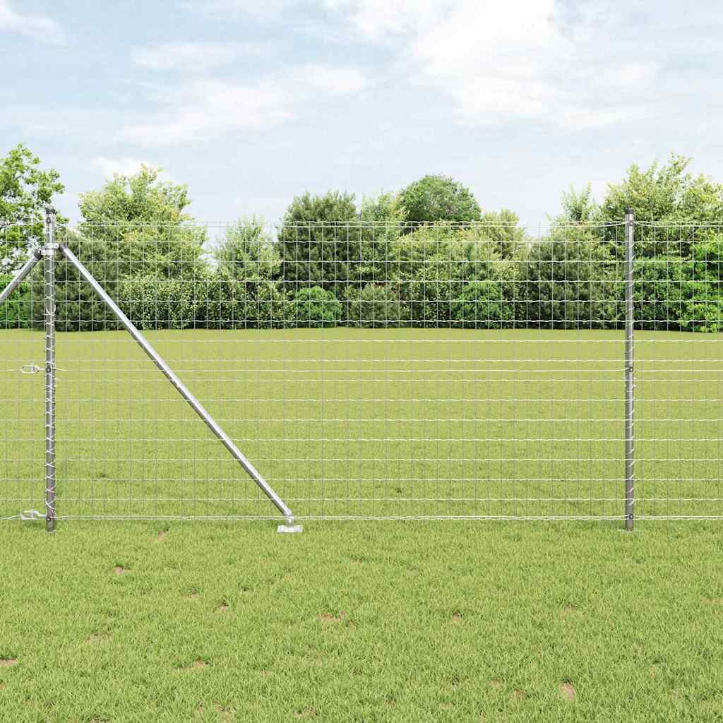 Clôture Vidaxxl avec poteau argenté 1,2 x 10 m en acier