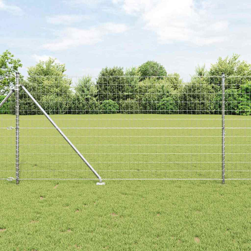 Clôture Vidaxxl avec poteau argenté 1,2 x 10 m en acier