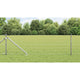 Clôture Vidaxxl avec poteau argent 0,8 x 10 m en acier