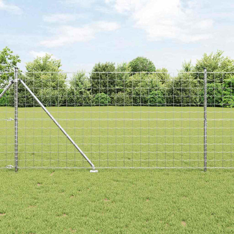 Clôture Vidaxxl avec poteau argenté 1,4 x 10 m en acier