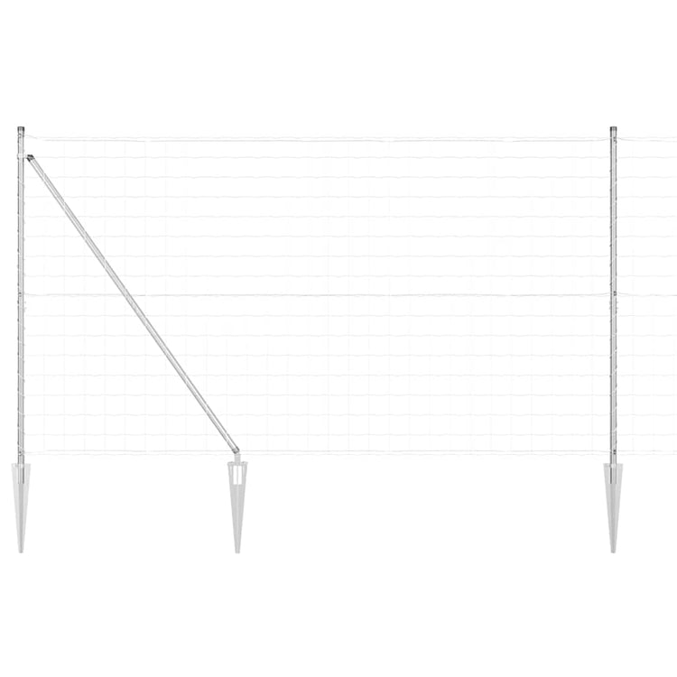 Clôture Vidaxl avec poteau argenté 1,5 x 10 m en acier