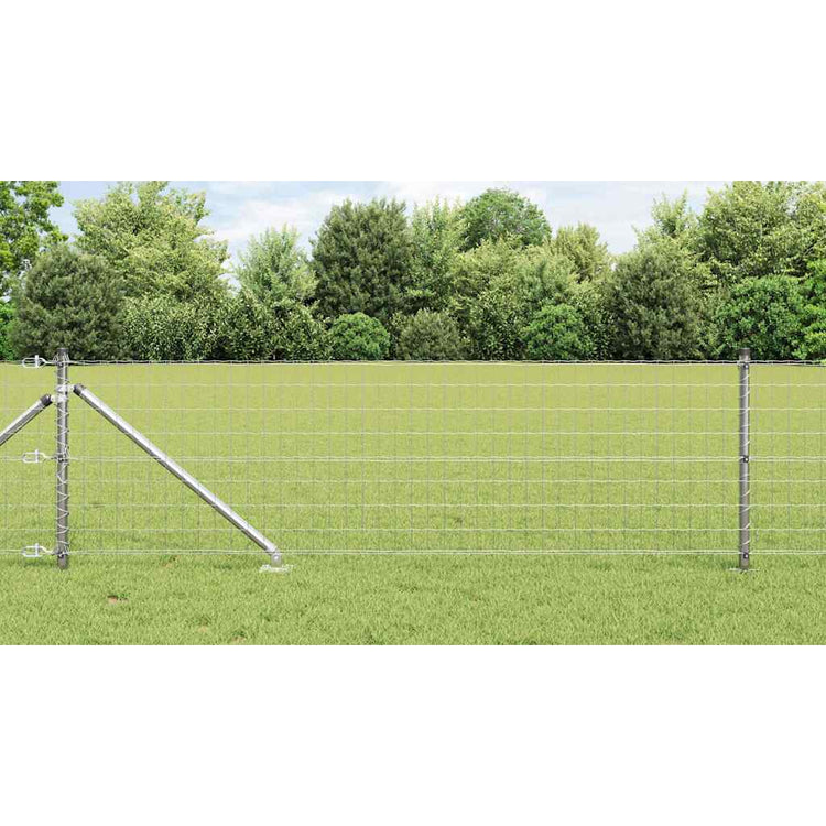 Clôture Vidaxxl avec poteau argent 0,4 x 25 m en acier