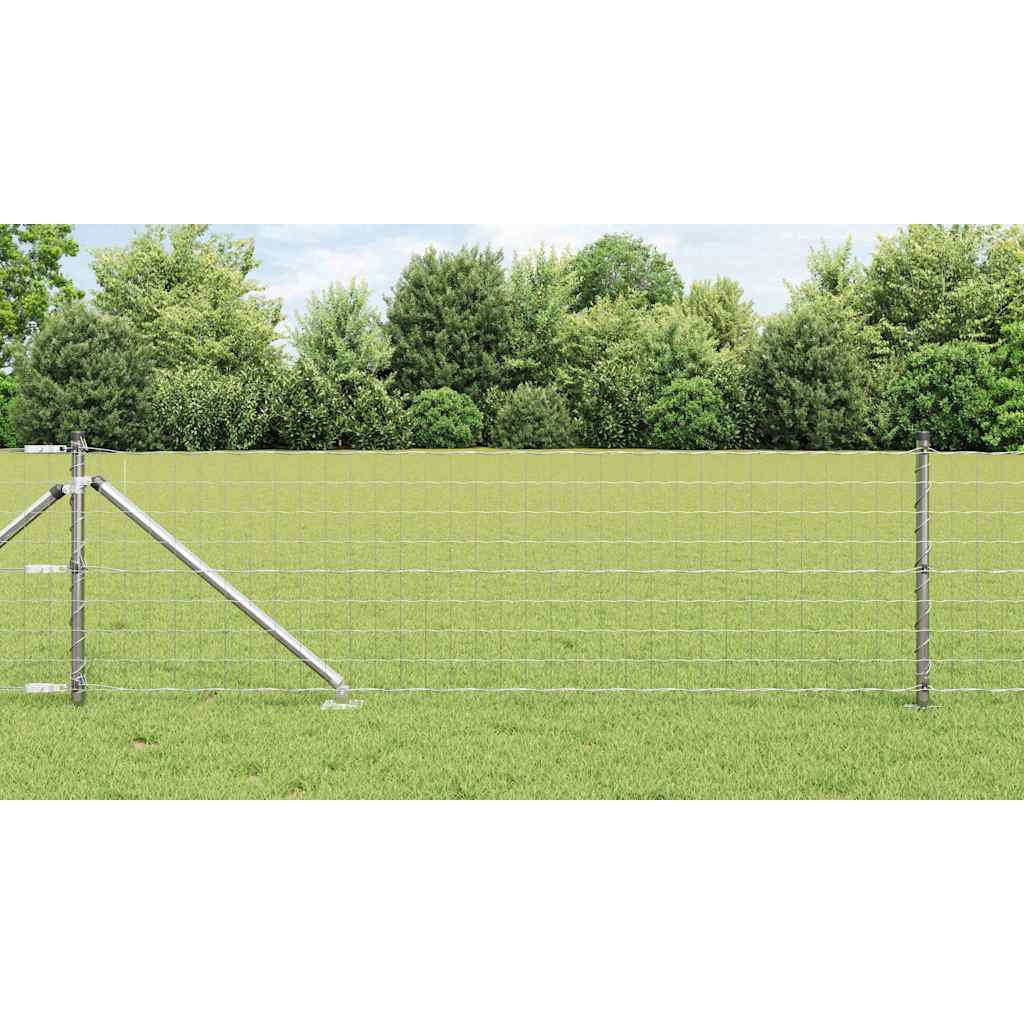 Clôture Vidaxxl avec poteau argent 0,4 x 10 m en acier