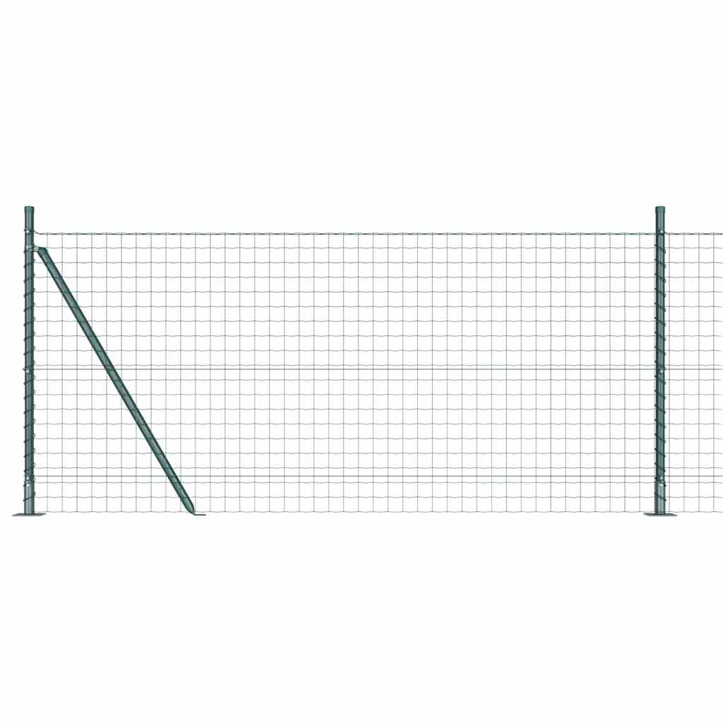 Clôture Vidaxxl avec poteau vert 1 x 10 m acier et PVC