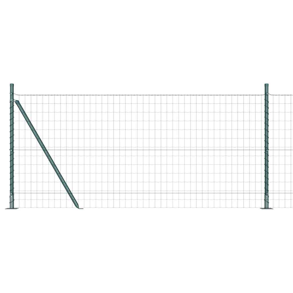 Clôture Vidaxxl avec poteau vert 1 x 10 m acier et PVC