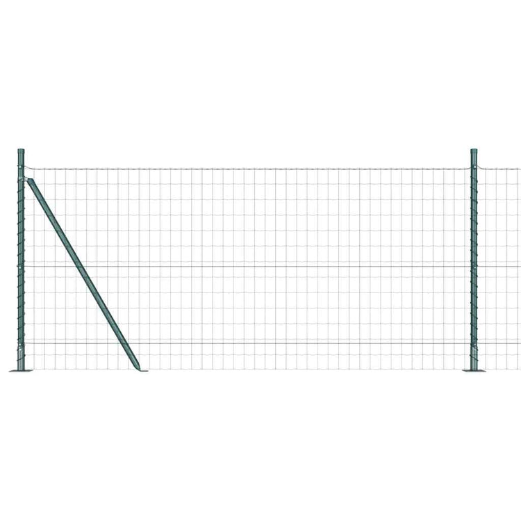 Clôture Vidaxxl avec poteau vert 1 x 10 m acier et PVC