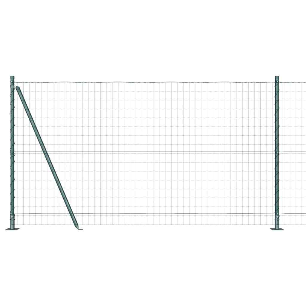 Clôture Vidaxxl avec poteau vert 1,2 x 10 m acier et PVC