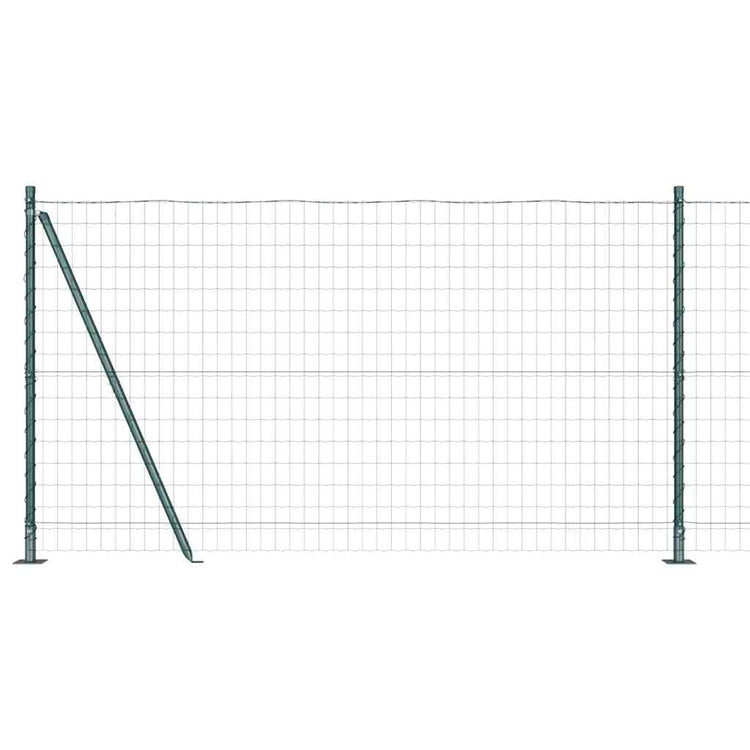 Clôture Vidaxxl avec poteau vert 1,2 x 10 m acier et PVC