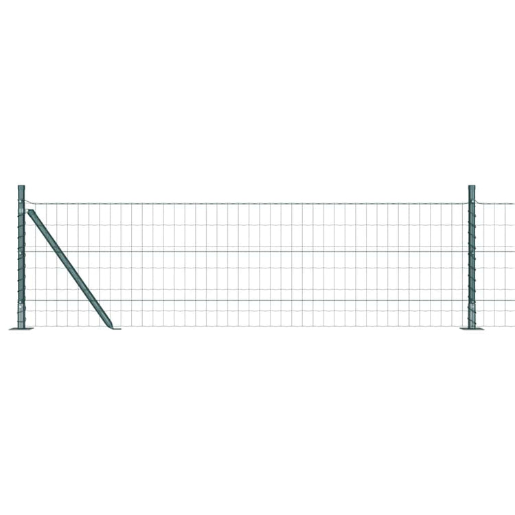 Clôture Vidaxxl avec poteau vert 0,6 x 10 m acier et PVC
