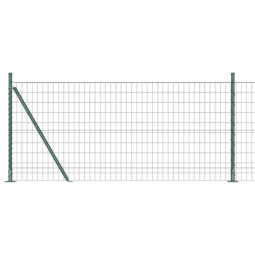 Clôture Vidaxxl avec poteau vert 1 x 10 m acier et PVC