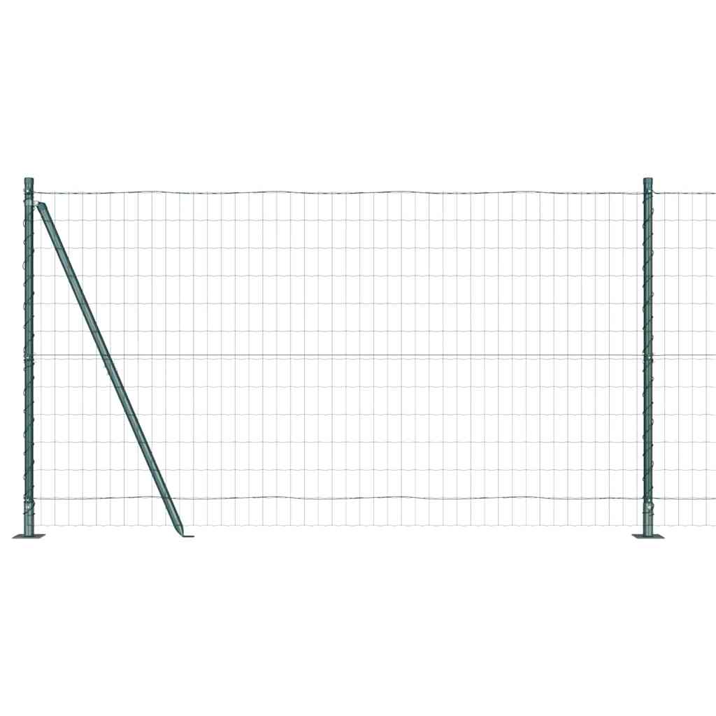 Clôture Vidaxxl avec poteau vert 1,2 x 10 m acier et PVC