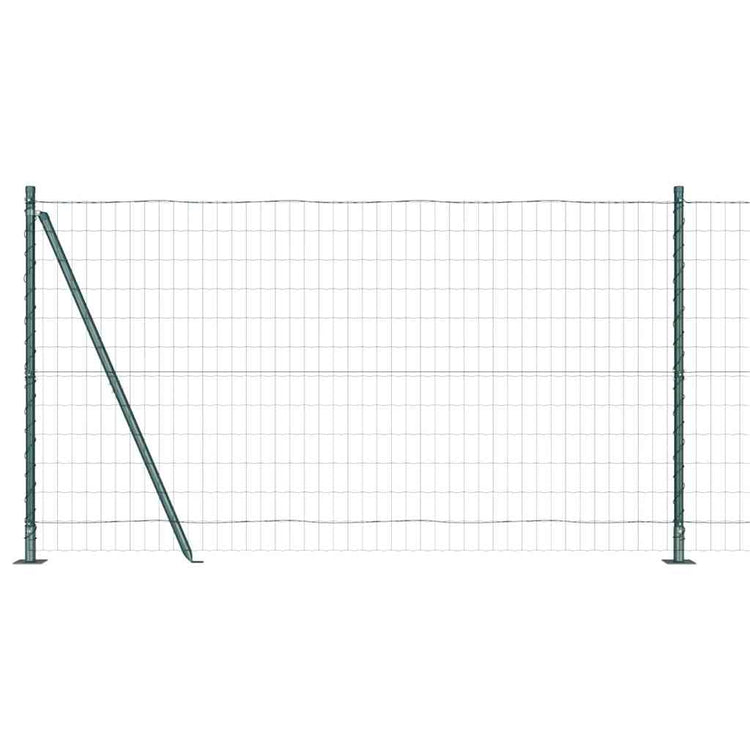 Clôture Vidaxxl avec poteau vert 1,2 x 10 m acier et PVC