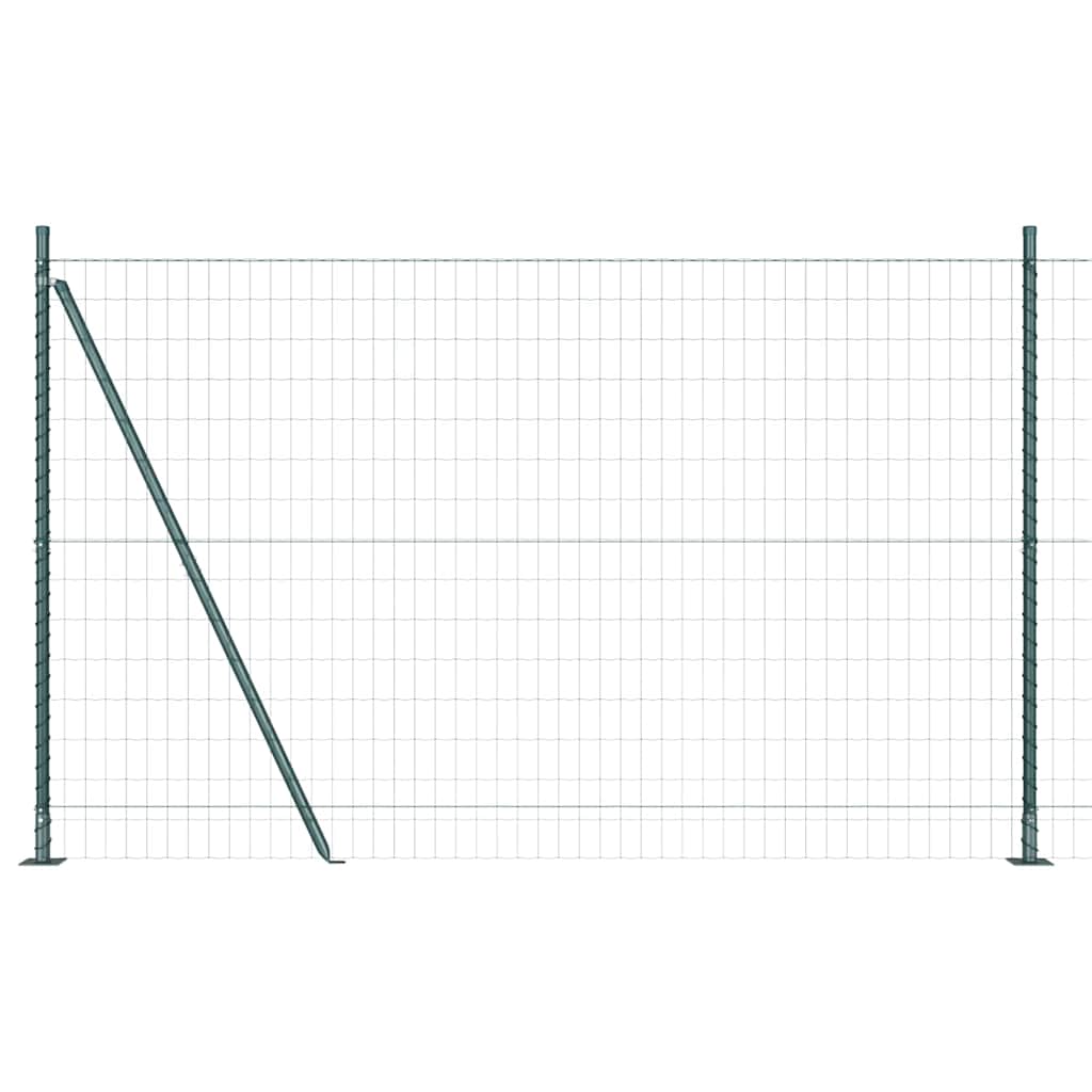 Clôture Vidaxxl avec poteau vert 1,4 x 10 m acier et PVC