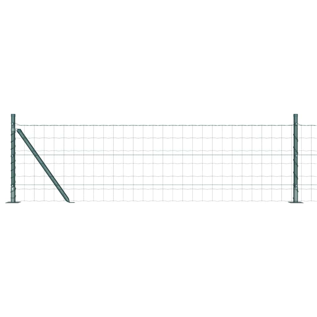 Clôture Vidaxxl avec poteau vert 0,6 x 10 m acier et PVC