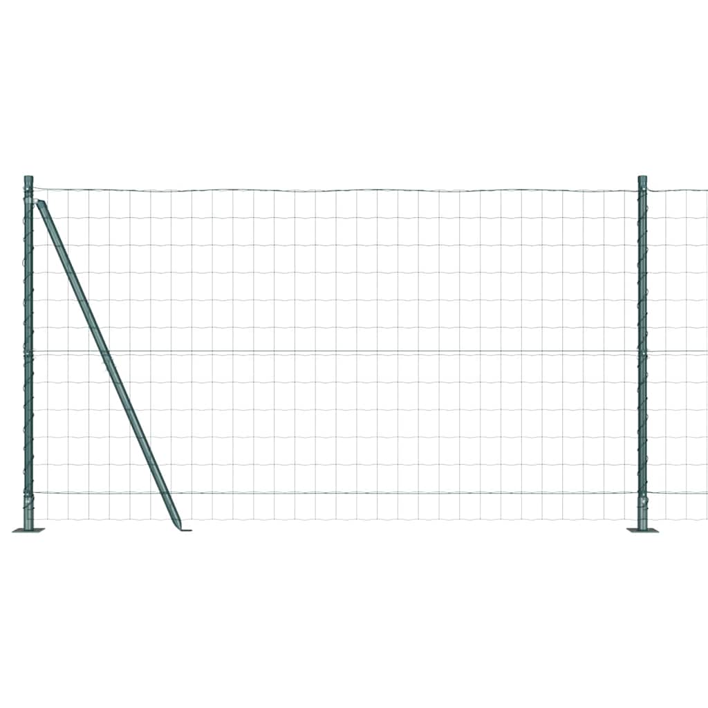 Clôture Vidaxxl avec poteau vert 1,2 x 10 m acier et PVC