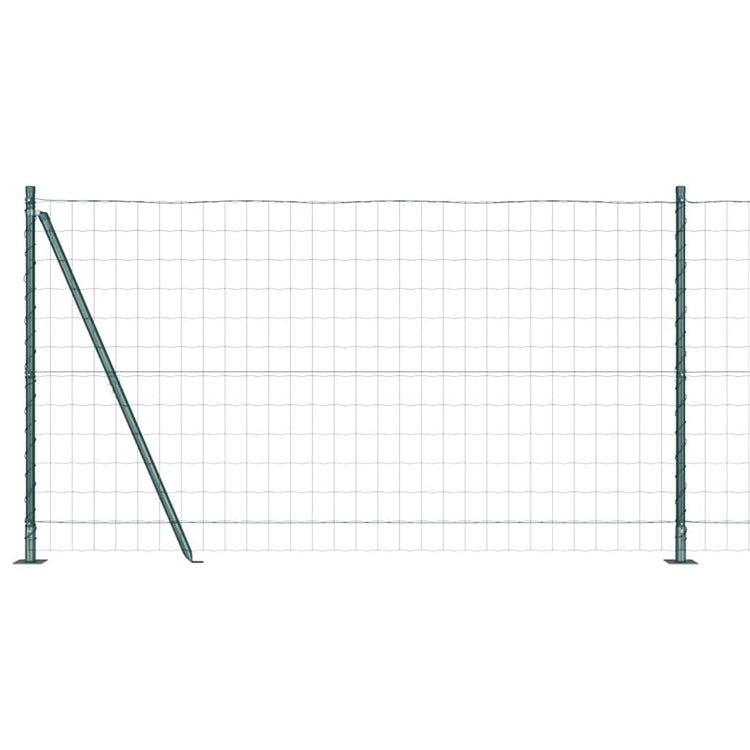 Clôture Vidaxxl avec poteau vert 1,2 x 10 m acier et PVC