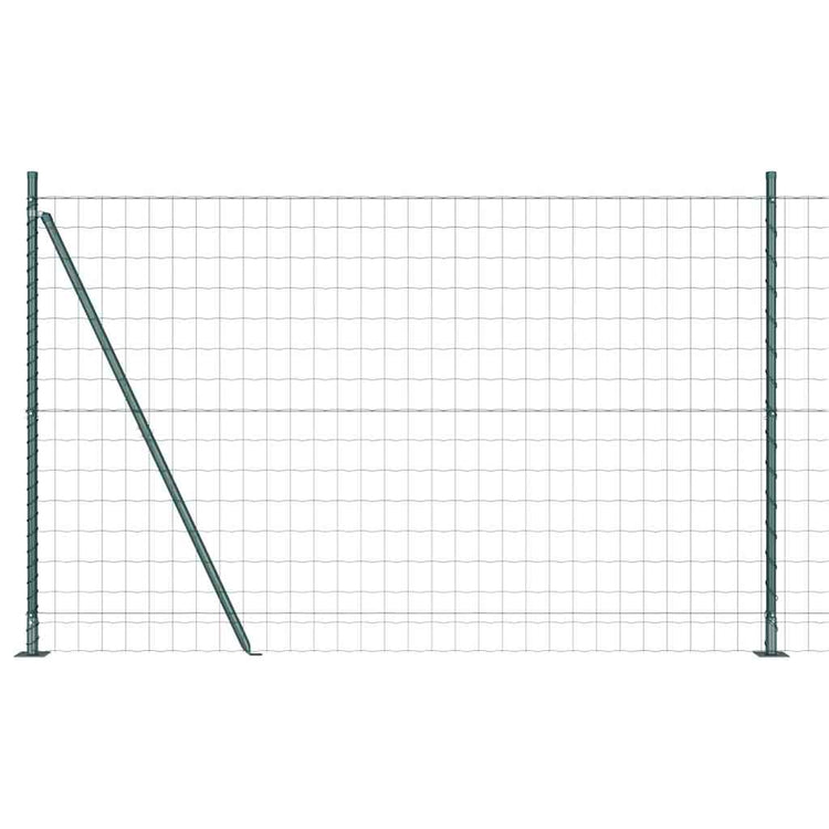 Clôture Vidaxxl avec poteau vert 1,4 x 10 m acier et PVC