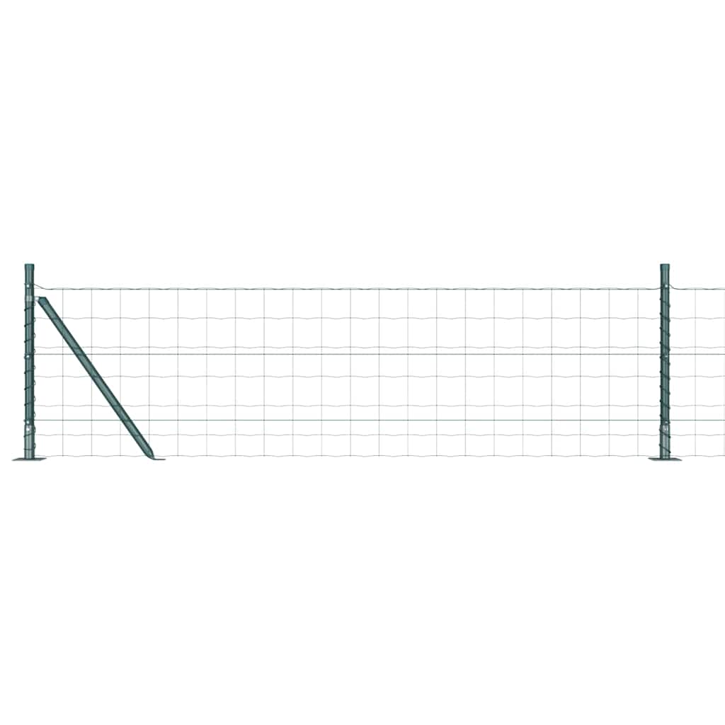 Clôture Vidaxxl avec poteau vert 0,4 x 10 m acier et PVC