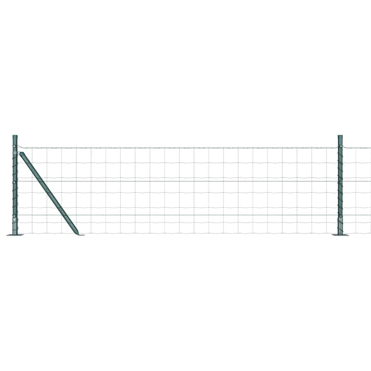 Clôture Vidaxxl avec poteau vert 0,4 x 10 m acier et PVC