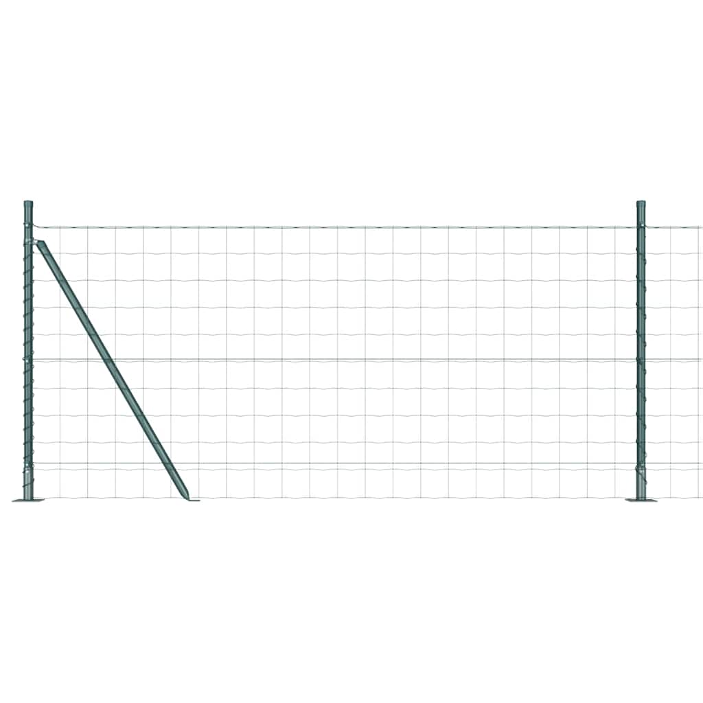 Clôture Vidaxxl avec poteau vert 1 x 10 m en acier
