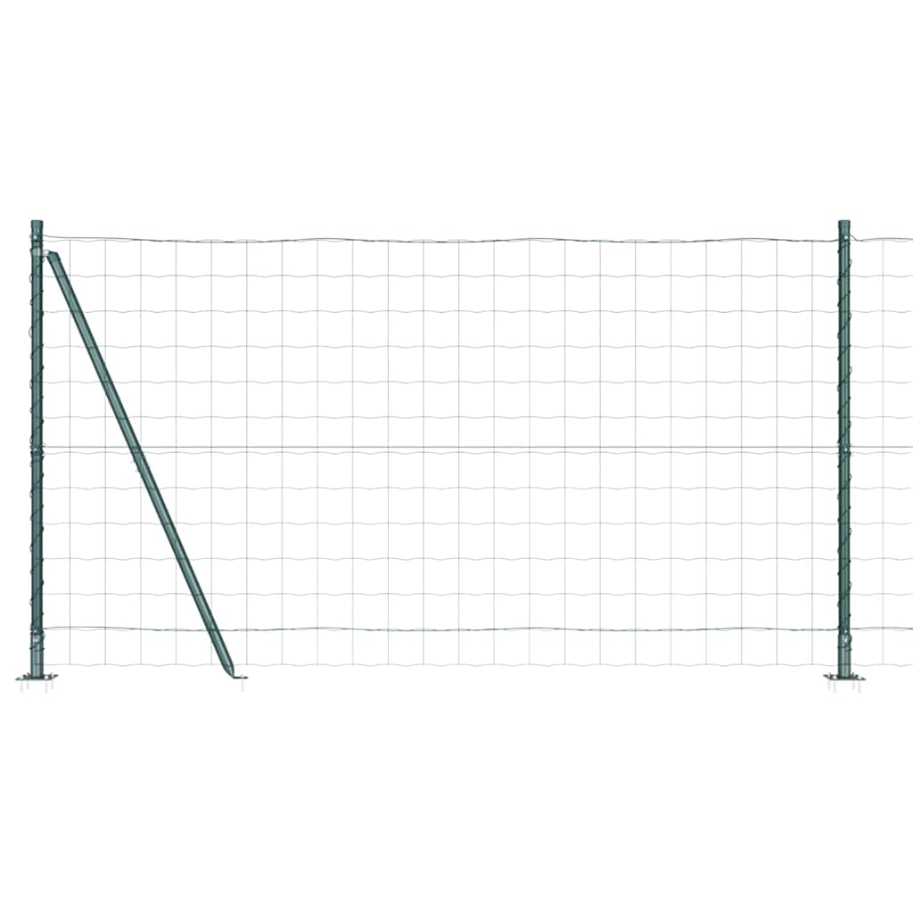 Clôture Vidaxxl avec poteau vert 1,2 x 10 m en acier