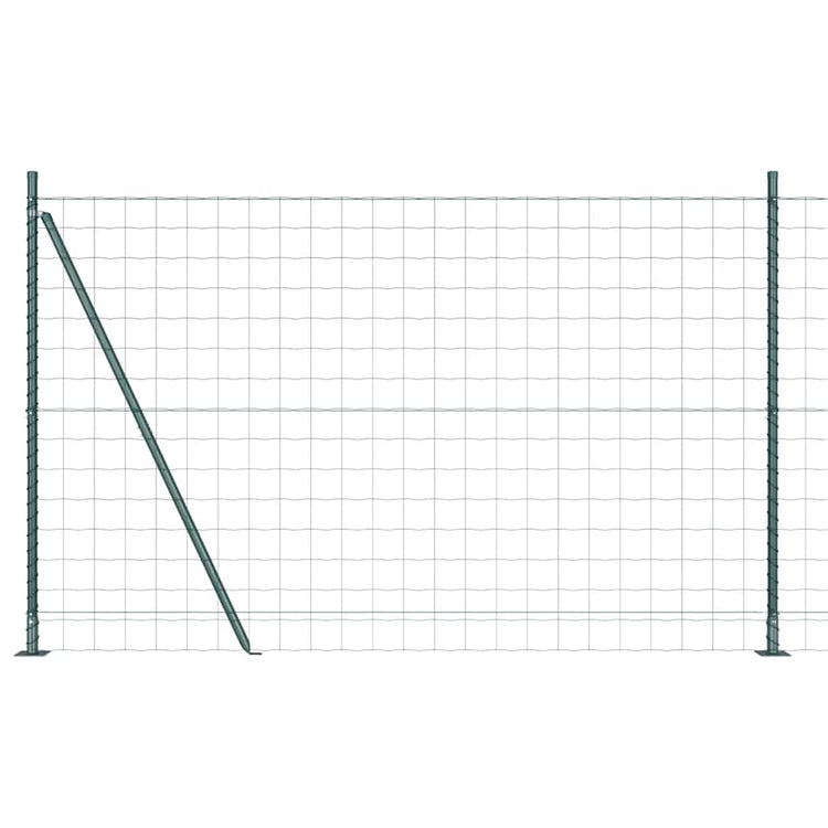 Clôture Vidaxl avec poteau vert 1,6 x 10 m acier et PVC
