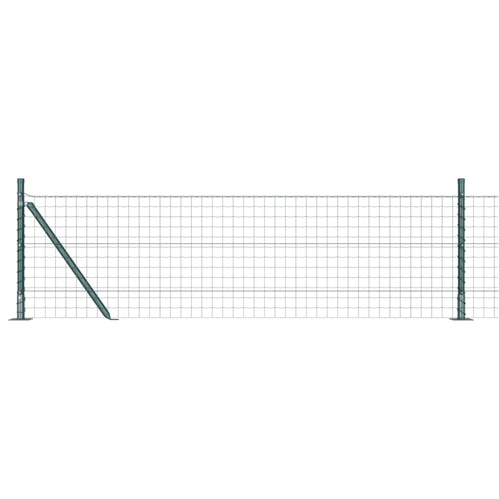 Clôture Vidaxxl avec poteau vert 0,4 x 25 m acier et PVC