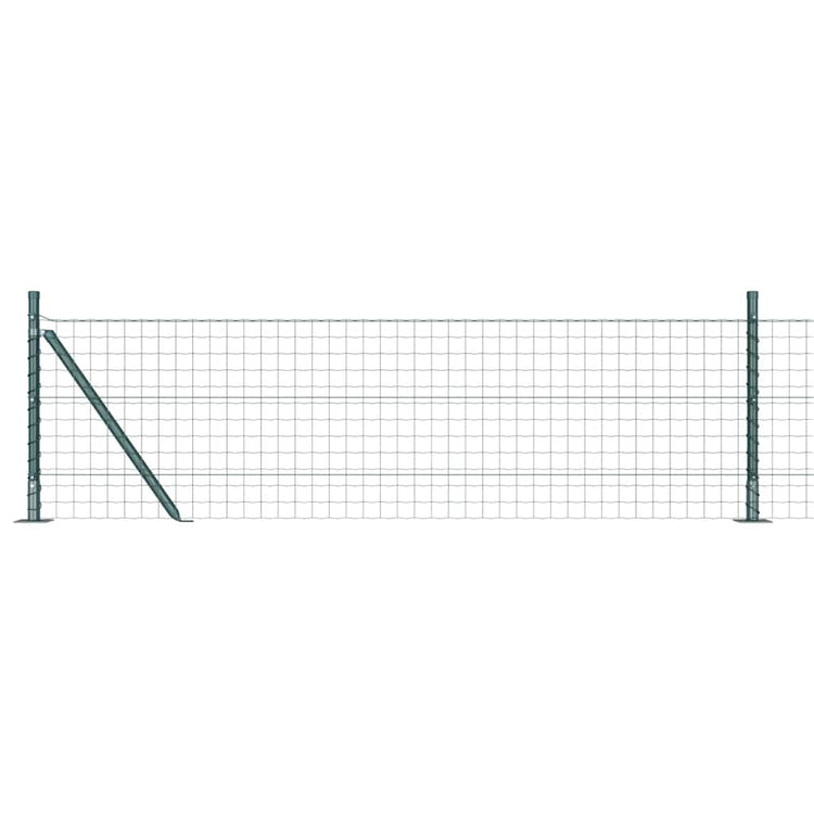 Clôture Vidaxxl avec poteau vert 0,4 x 25 m acier et PVC