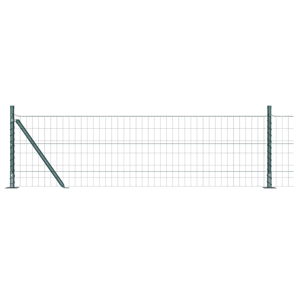 Clôture Vidaxxl avec poteau vert 0,6 x 25 m acier et PVC