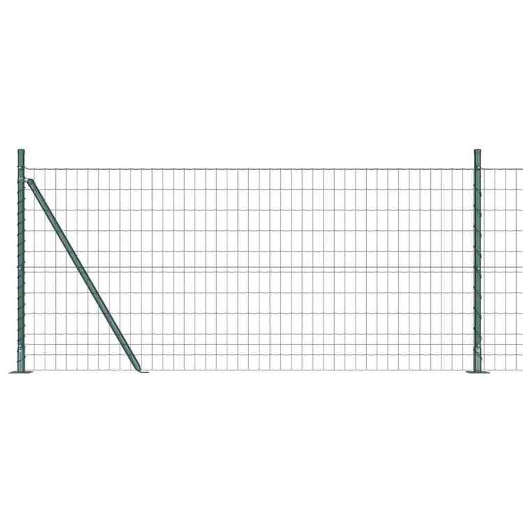 Clôture Vidaxxl avec poteau vert 0,8 x 25 m acier et PVC