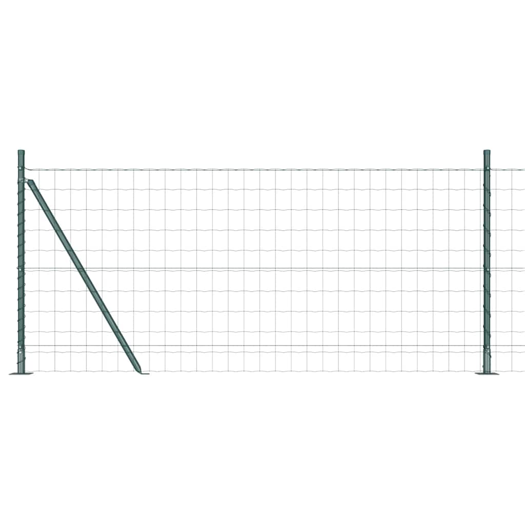 Clôture Vidaxxl avec poteau vert 0,8 x 25 m acier et PVC