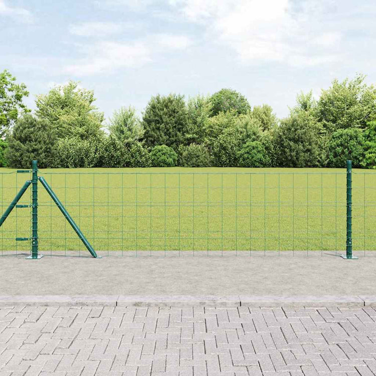 Clôture Vidaxxl avec poteau vert 0,4 x 25 m acier et PVC