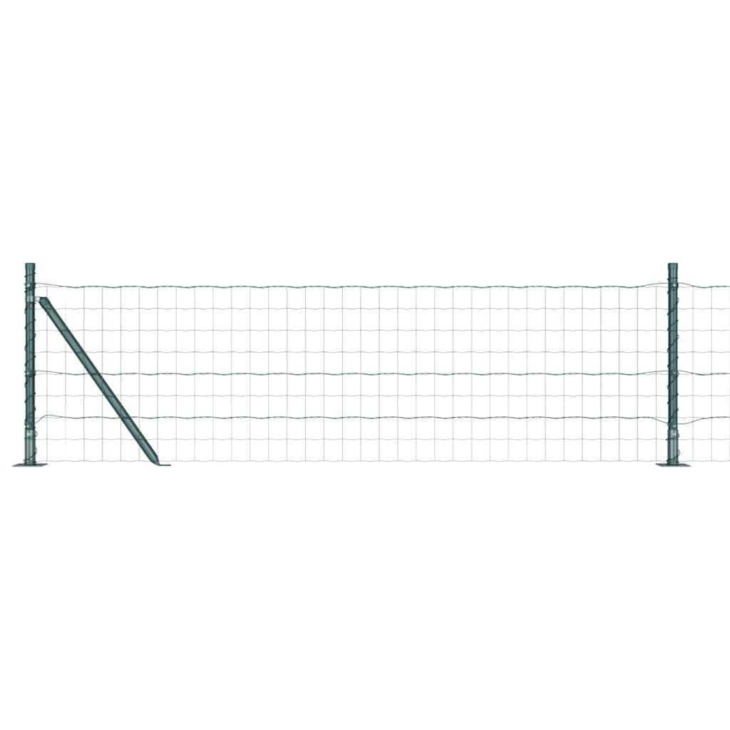 Clôture Vidaxxl avec poteau vert 0,6 x 10 m acier et PVC