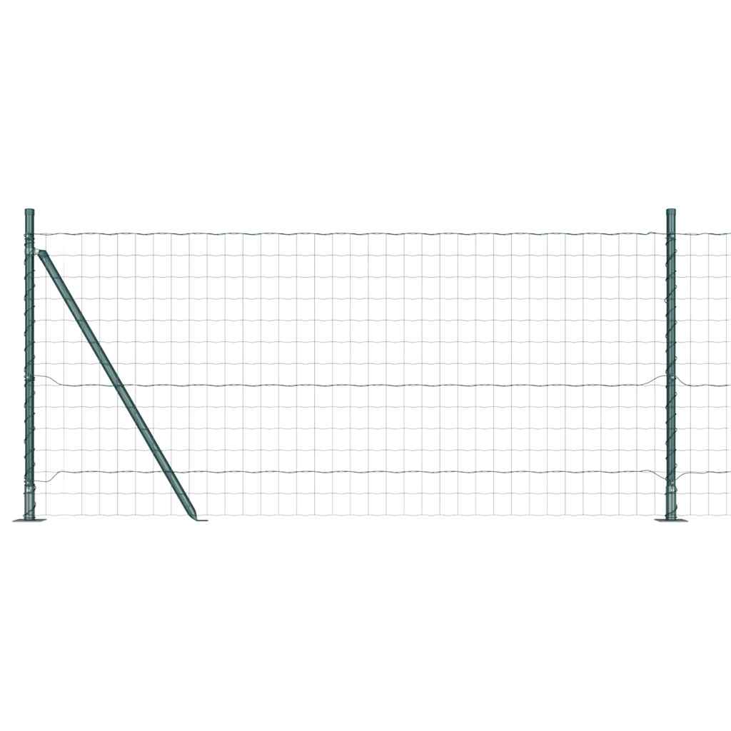 Clôture Vidaxxl avec poteau vert 1 x 10 m en acier