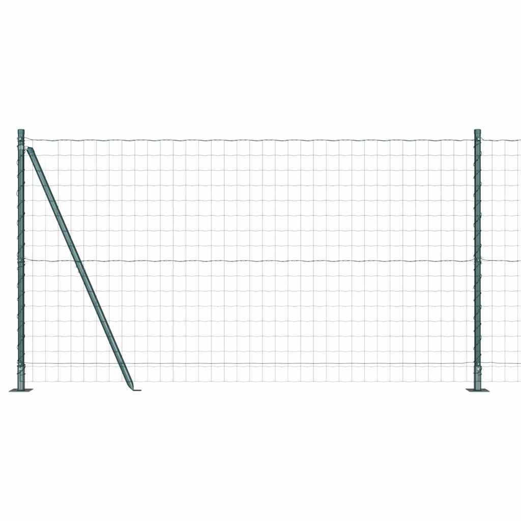 Clôture Vidaxxl avec poteau vert 1,2 x 10 m en acier