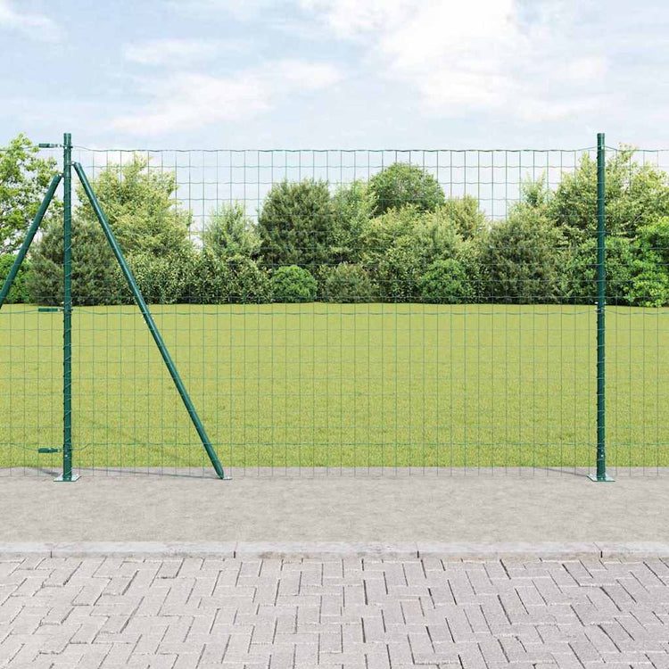 Clôture Vidaxxl avec poteau vert 1,4 x 10 m acier et PVC