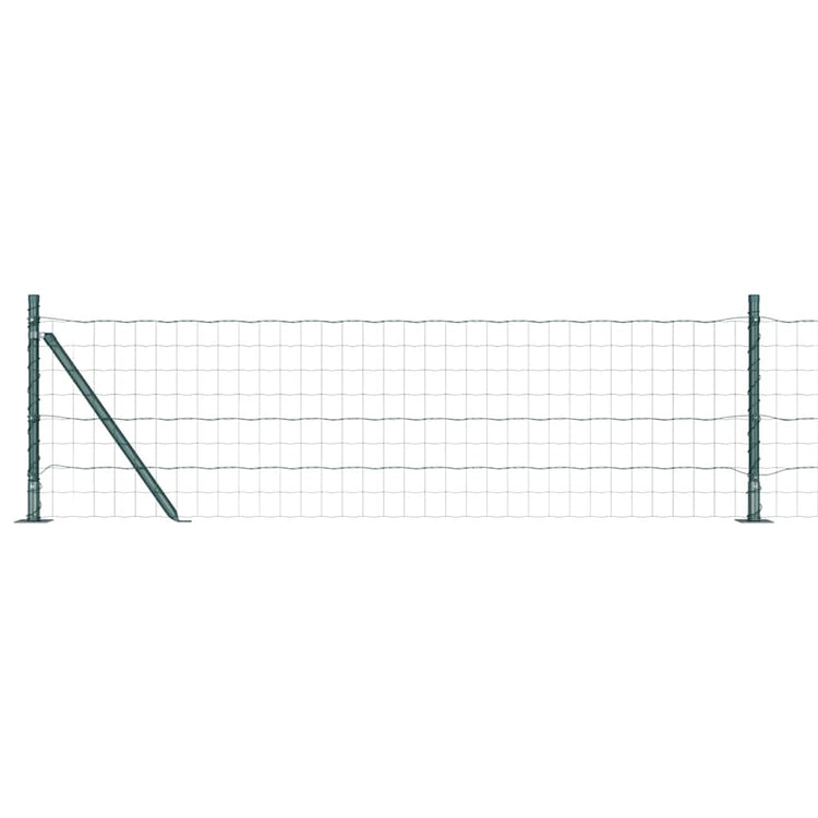 Clôture Vidaxxl avec poteau vert 0,4 x 25 m acier et PVC