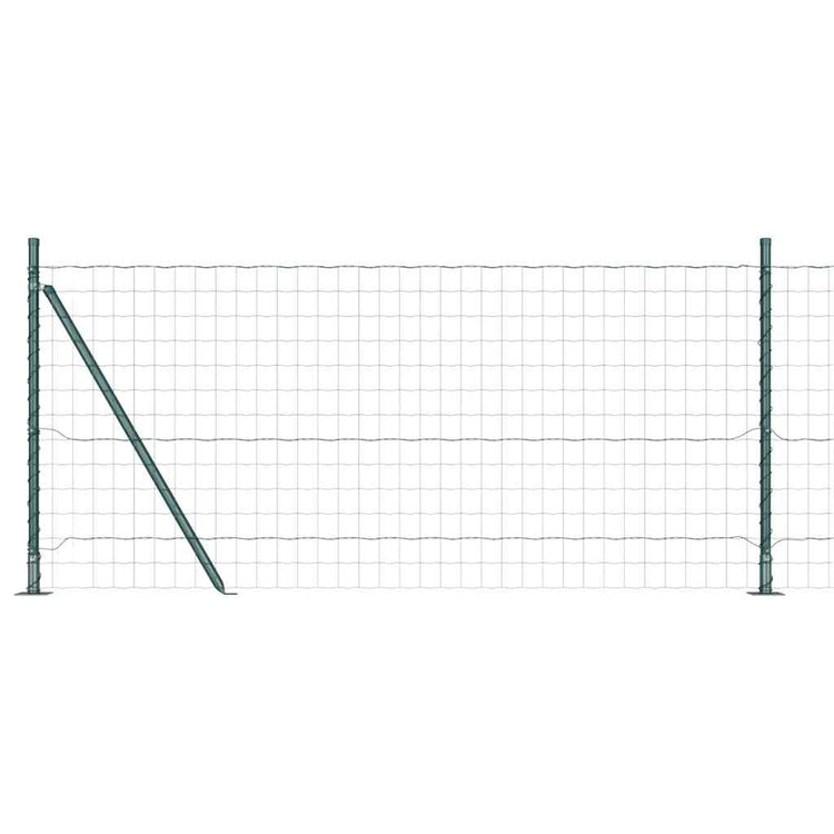 Clôture Vidaxxl avec poteau vert 0,8 x 25 m en acier