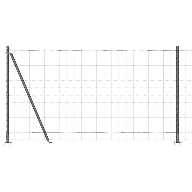 Clôture Vidaxxl avec poteau gris 1,2 x 10 m en acier