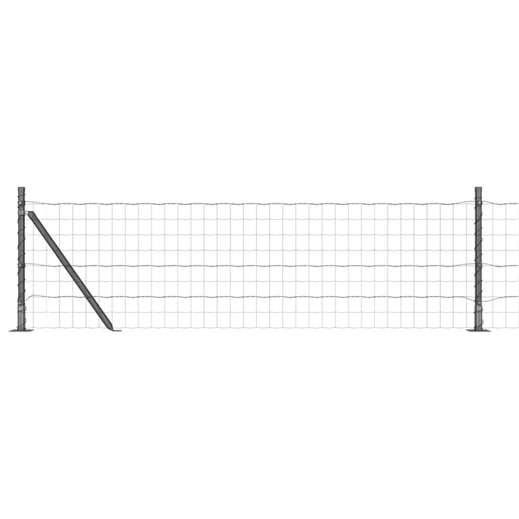 Clôture Vidaxl avec poteau gris 0,6 x 10 m acier et PVC