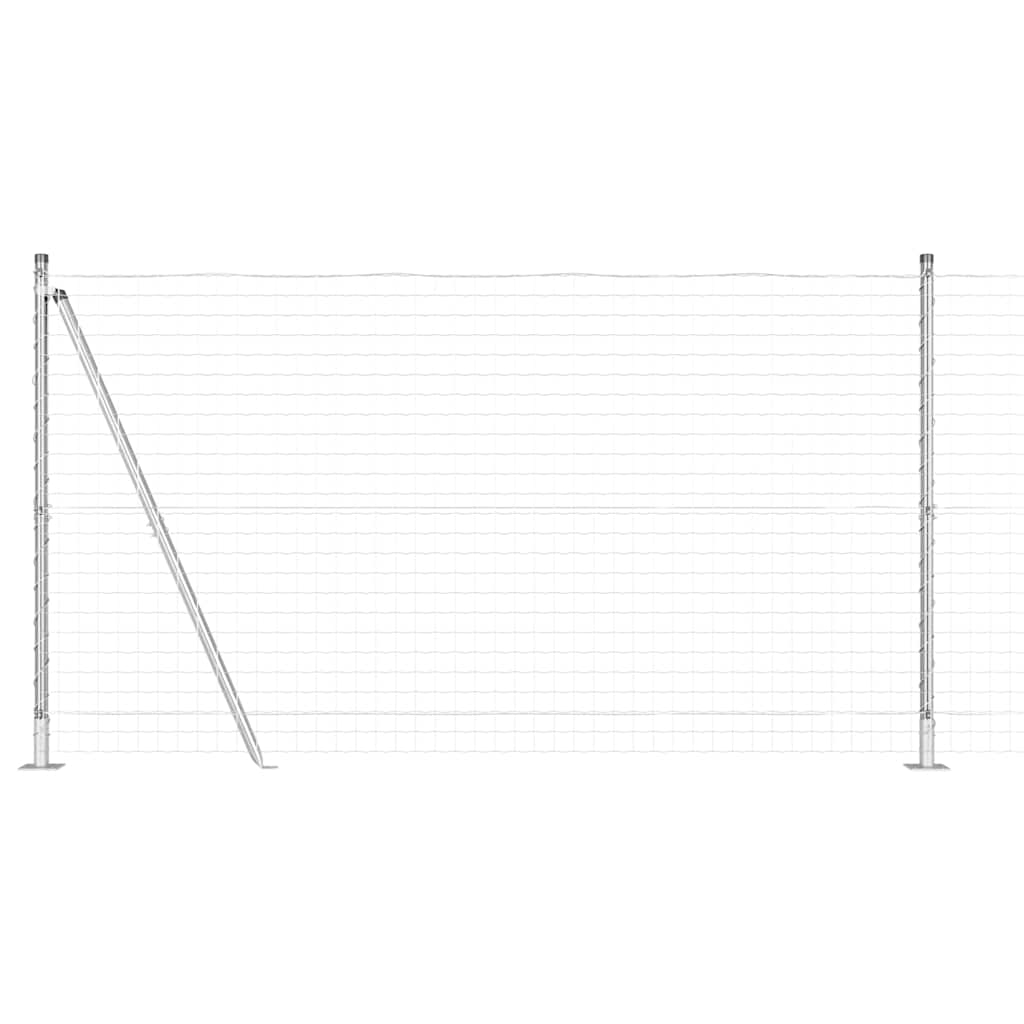Clôture Vidaxxl avec poteau argenté 1,2 x 10 m en acier