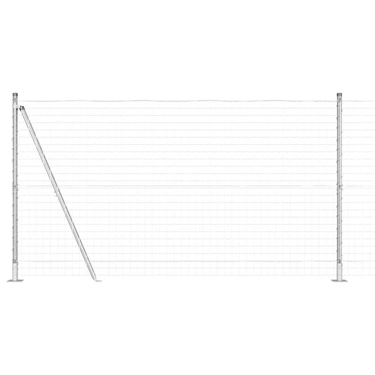 Clôture Vidaxxl avec poteau argenté 1,2 x 10 m en acier