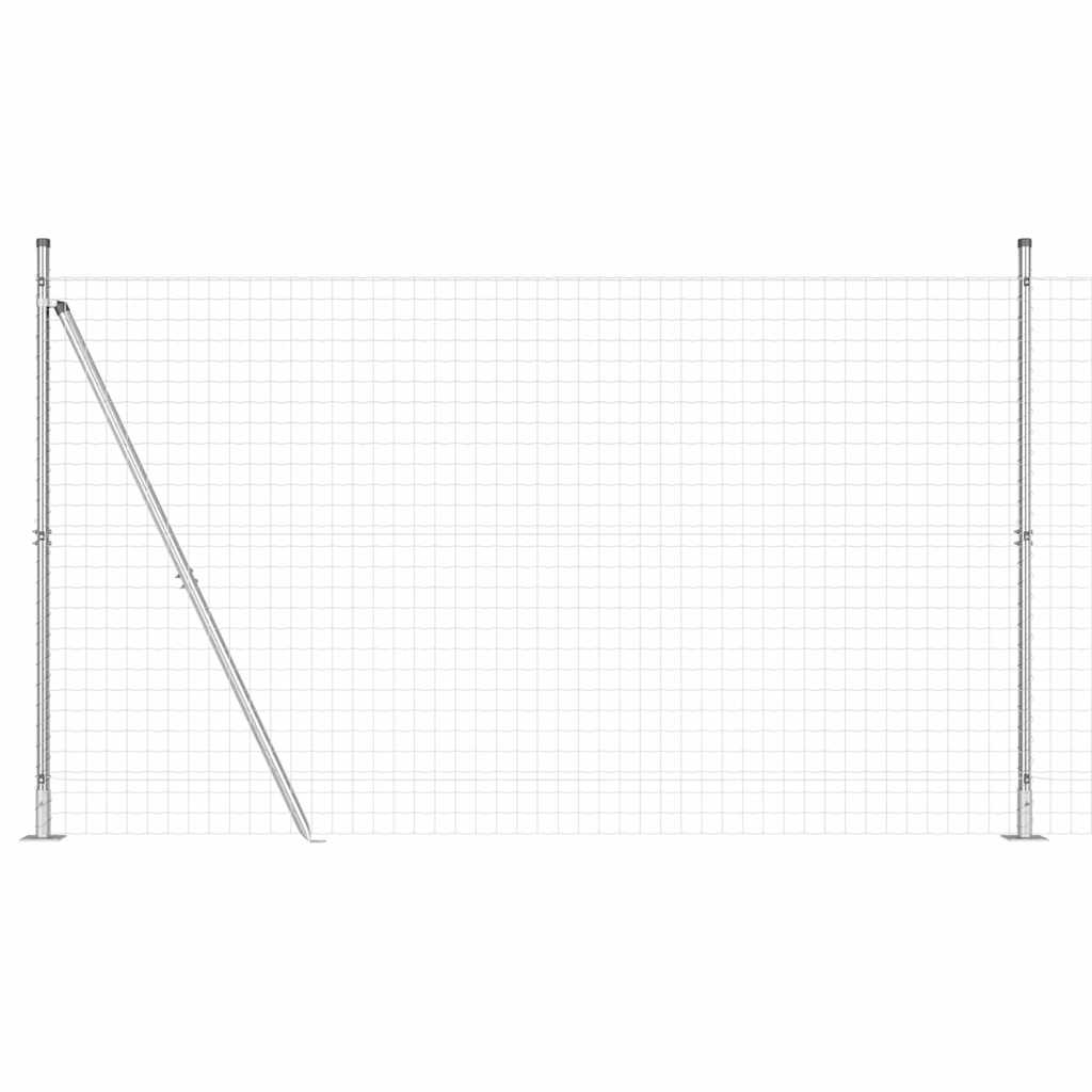 Clôture Vidaxxl avec poteau argenté 1,4 x 10 m en acier