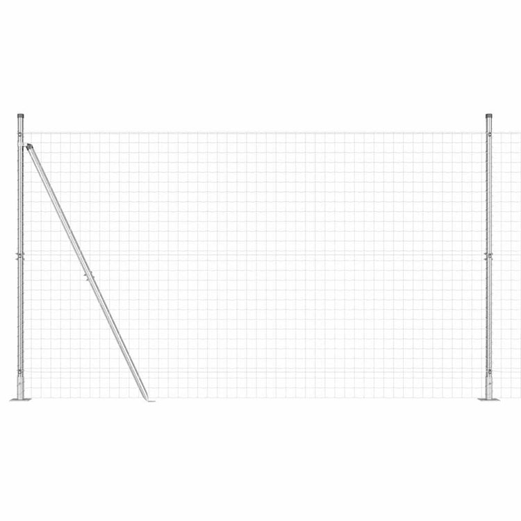 Clôture Vidaxxl avec poteau argenté 1,4 x 10 m en acier