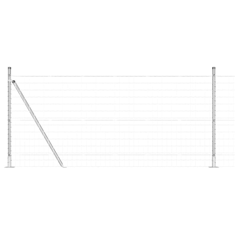 Vidaxxl clôture avec poteau argent 1 x 10 m acier