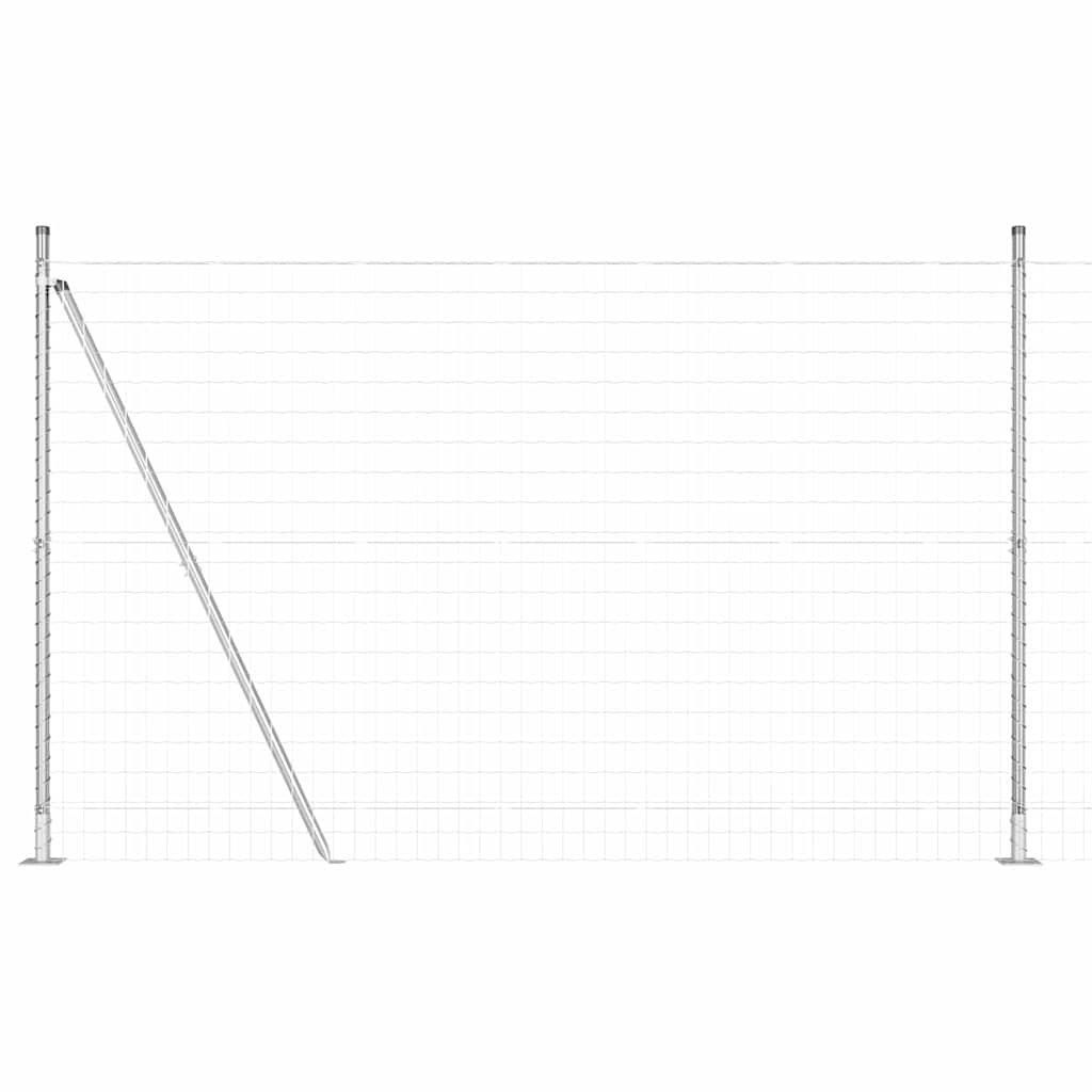 Clôture Vidaxxl avec poteau argenté 1,4 x 10 m en acier